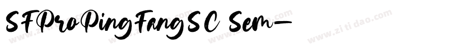 SFProPingFangSC Sem字体转换